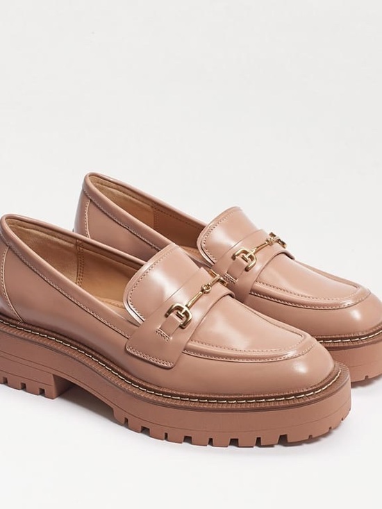 Sam Edelman Shoes - Sam Edelman Women's Blush Pink Lug-Sole Loafer with Gold Bit